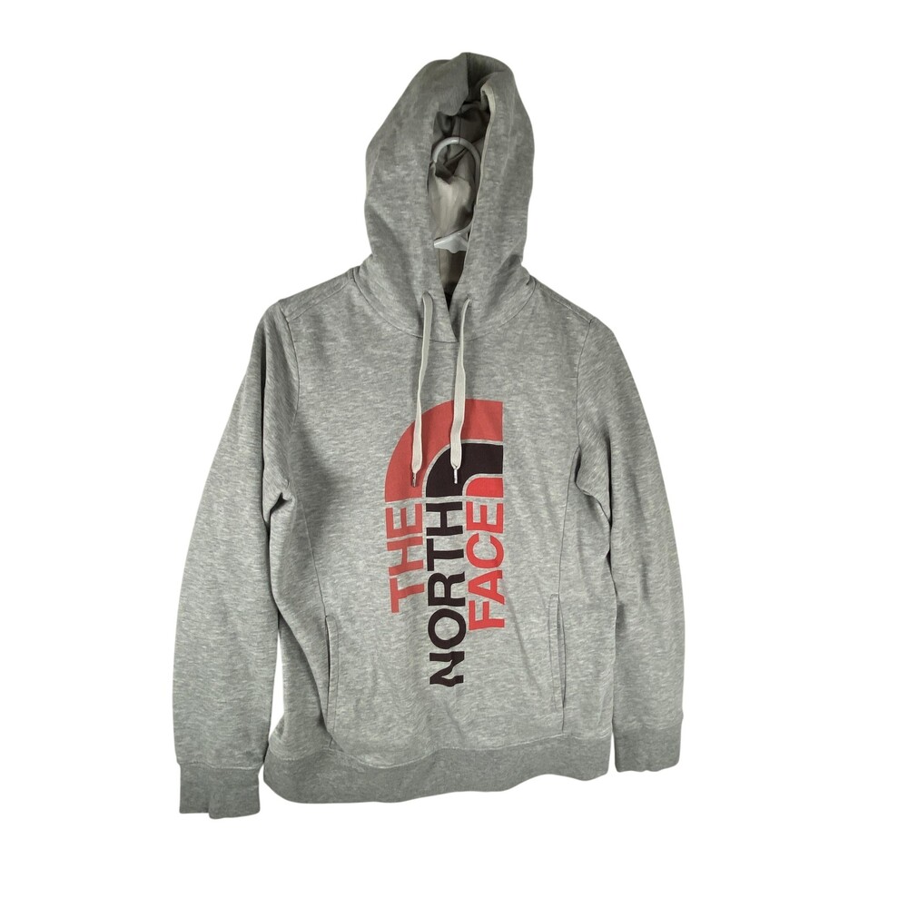 The North Face Hoodie Trivert Women Medium Gray Pullover Fleece Graphic NF0A3NVX